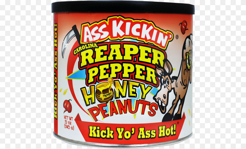 Ass Kickin Carolina Reaper Pepper Honey Peanuts Carolina Reaper Ntter, Can, Tin Free Png
