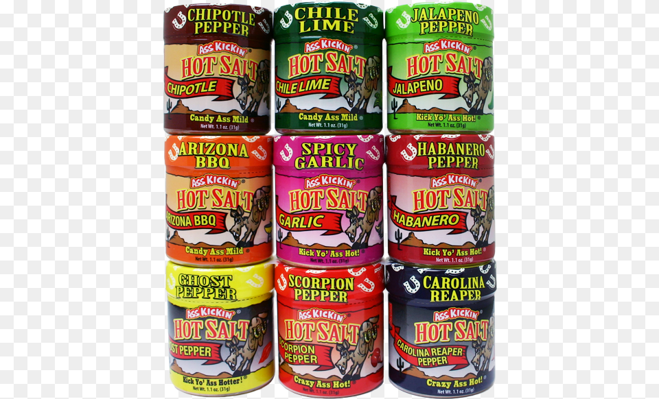 Ass Kickin Hot Salt Variety Fish, Can, Tin Free Png