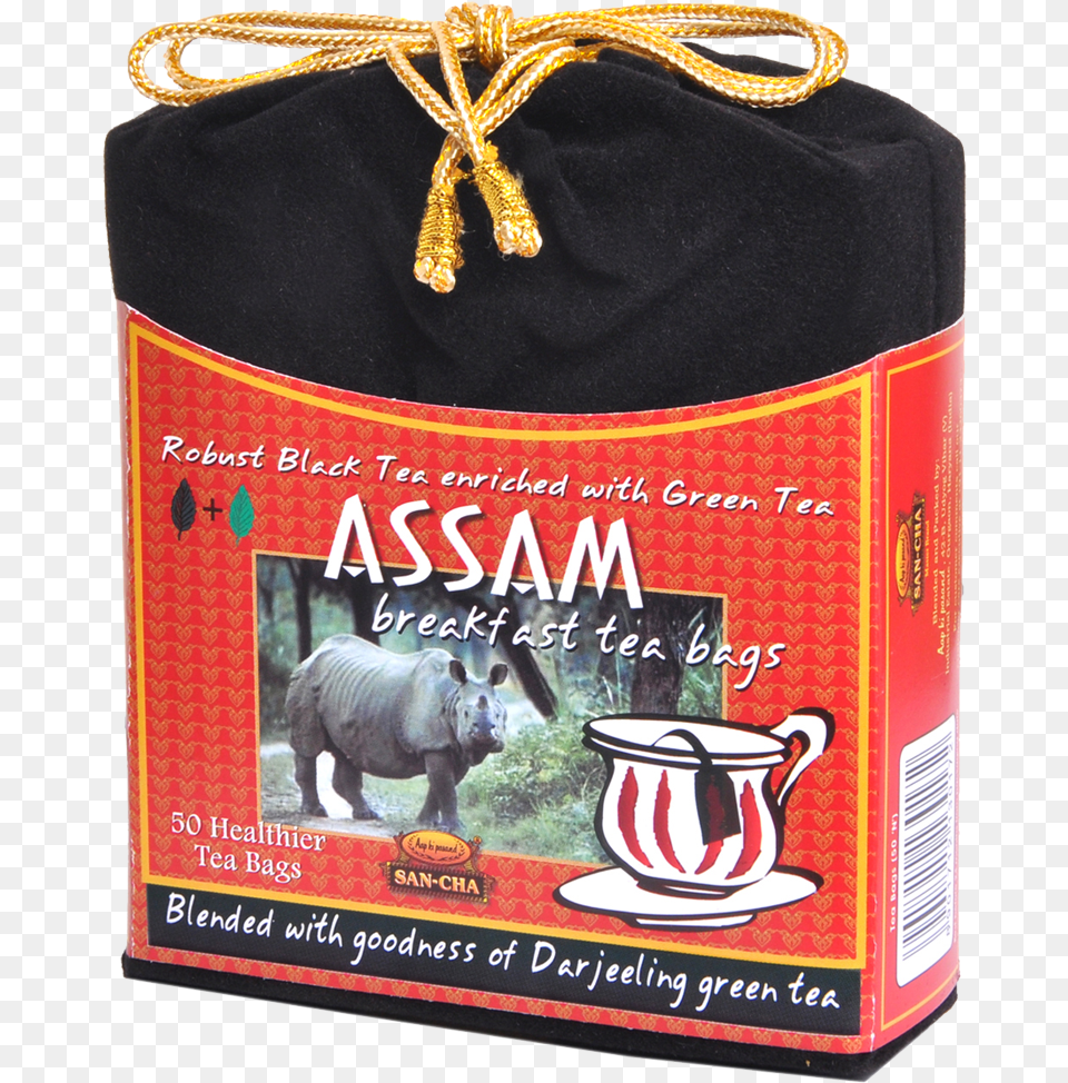 Assam Breakfast Tea Bags In Deep Black Velvet Packaging Packing Of Assam Tea, Animal, Bear, Mammal, Wildlife Free Png