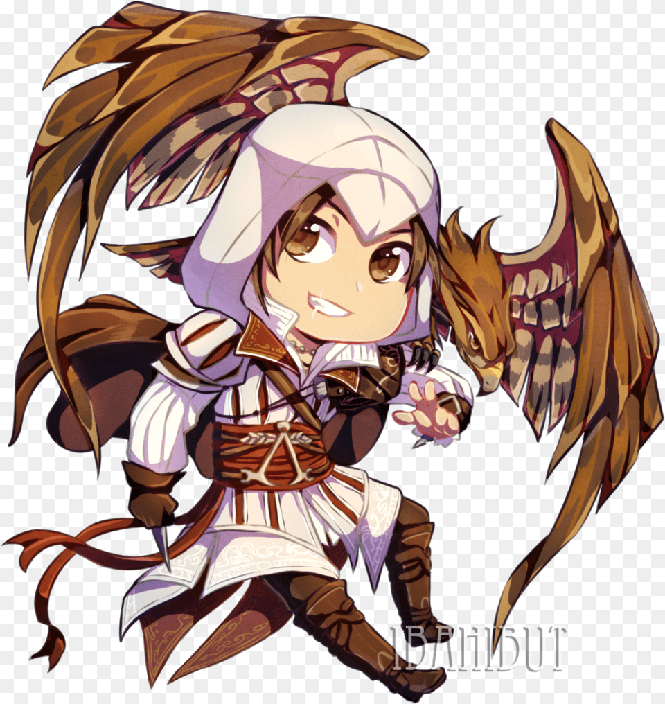 Assassin Creed Ezio Chibi, Book, Comics, Publication, Adult Free Transparent Png