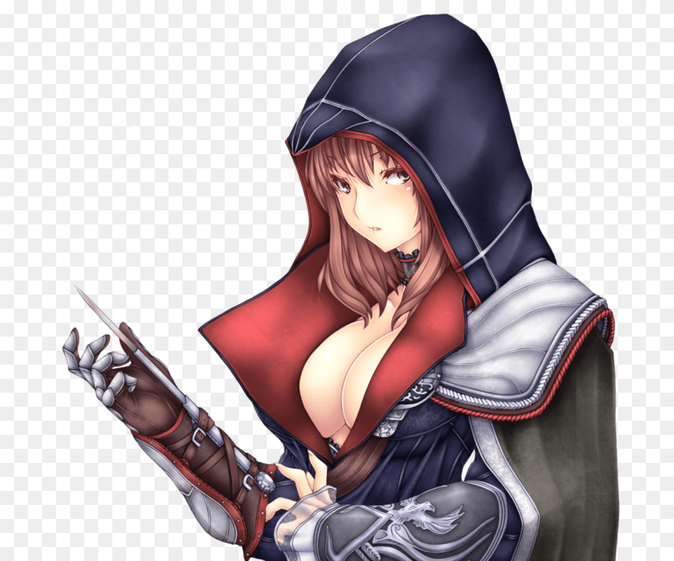 Assassin Drawing Woman Female Assassins Creed Anime, Book, Comics, Publication, Adult Png Image