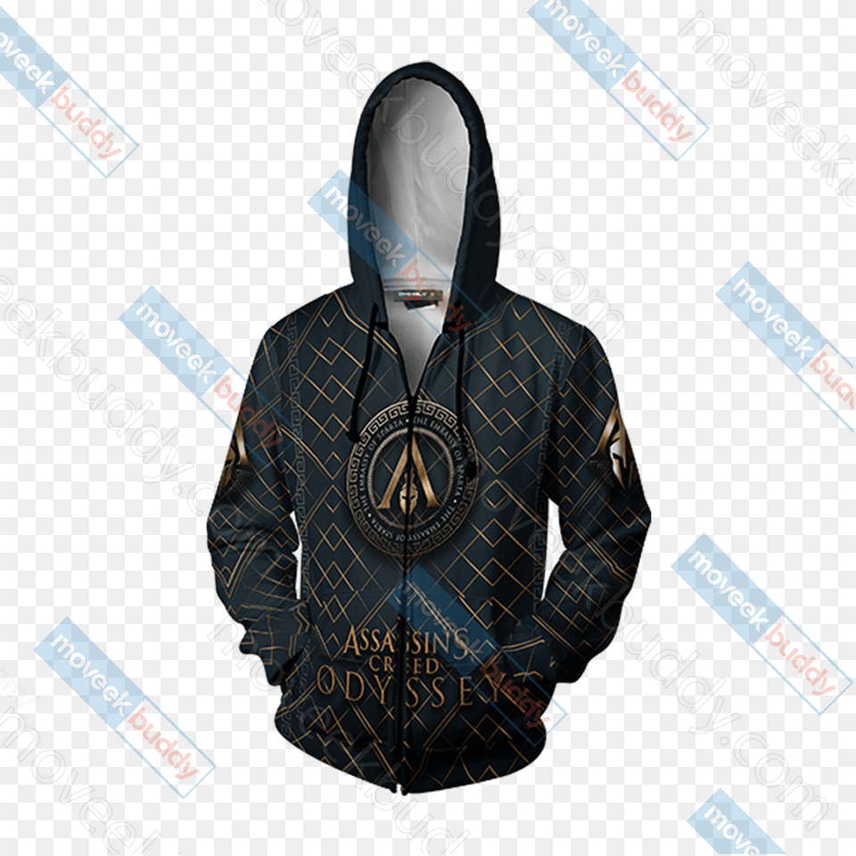 Assassin S Creed Odyssey New Zip Up Hoodie Jacket Hoodie, Clothing, Coat, Hood, Knitwear Png Image