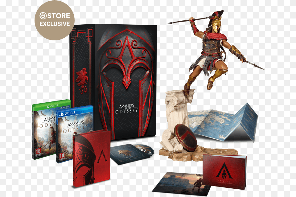 Assassin S Creed Odyssey Spartan Edition Assassins Creed Odyssey Statue, Book, Publication, Adult, Female Free Png Download