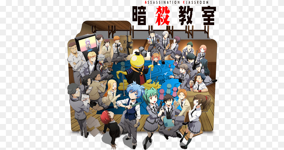 Assassination Classroom Folder Icon By Bodskih Posters Assassination Classroom Itona, Book, Comics, Publication, Person Png Image