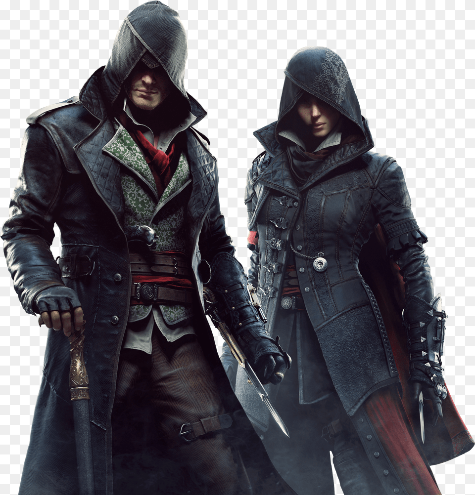 Assassins Creed Couple Clip Arts Assassin Creed Syndicate Jacob And Evie, Jacket, Clothing, Coat, Overcoat Png