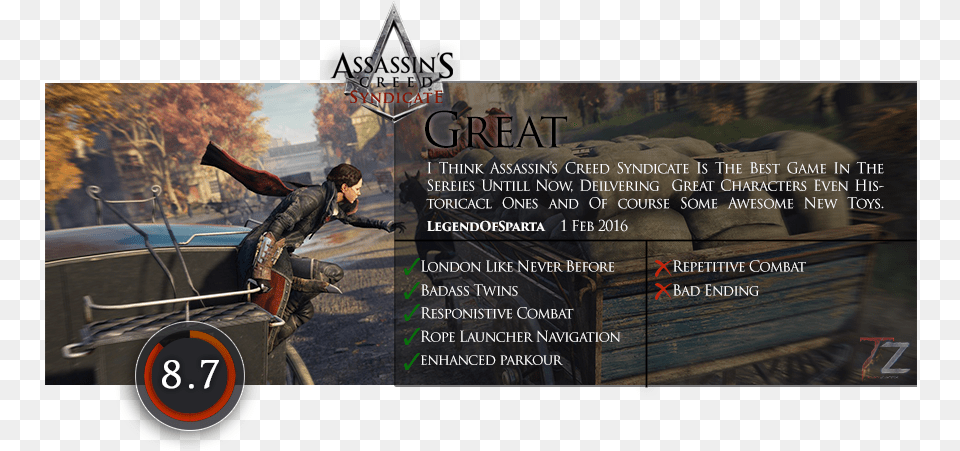 Assassins Creed Syndicate Updates V1 51hf 8dlcs Teamzantix Assassin39s Creed Syndicate, Adult, Male, Man, Person Free Png