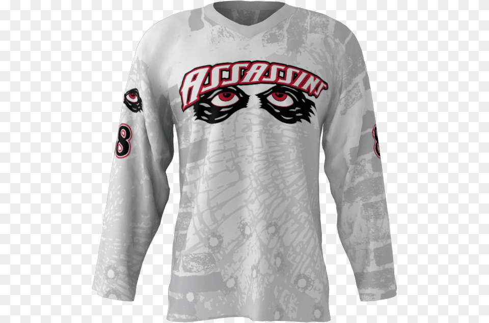 Assassins Custom Roller Hockey Jersey Long Sleeved T Shirt, Clothing, Long Sleeve, Sleeve, T-shirt Free Transparent Png