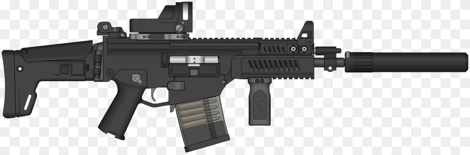 Assault Rifle, Firearm, Gun, Weapon, Machine Gun Png