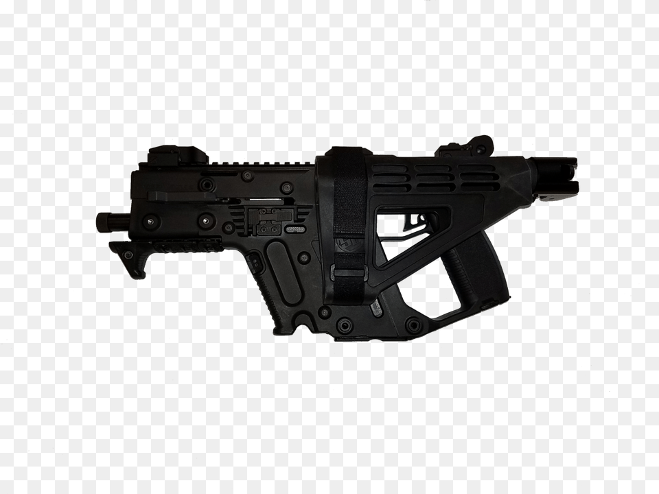 Assault Rifle Grey Silhouette Kriss Vector Gen 2 Folding Pistol Brace, Firearm, Gun, Handgun, Weapon Free Transparent Png
