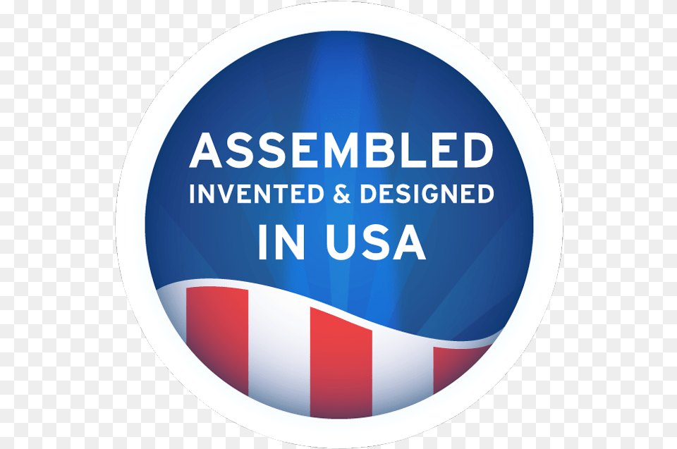 Assembled Invented Designed In Usa 2018 08 Insinkerator, Logo, Badge, Symbol, Disk Png Image