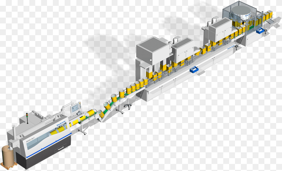Assembly Line For Square Cans Assembly Line 3d, Architecture, Building, Factory, Cad Diagram Png
