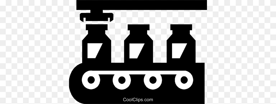 Assembly Line Royalty Vector Clip Art Illustration Assembly Line Clipart Black And White, Bottle Free Png