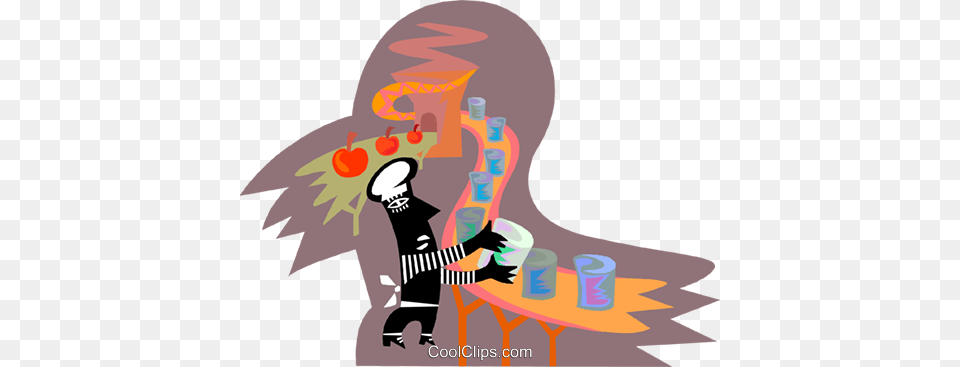 Assembly Line Worker In A Canning Factory Royalty Vector Clip, Art, Graphics, Modern Art, Baby Png Image