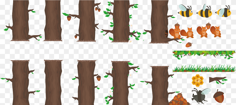 Assets Created For A Bee Game My First Ever Game Project Cartoon, Plant, Tree, Adult, Bride Free Png Download