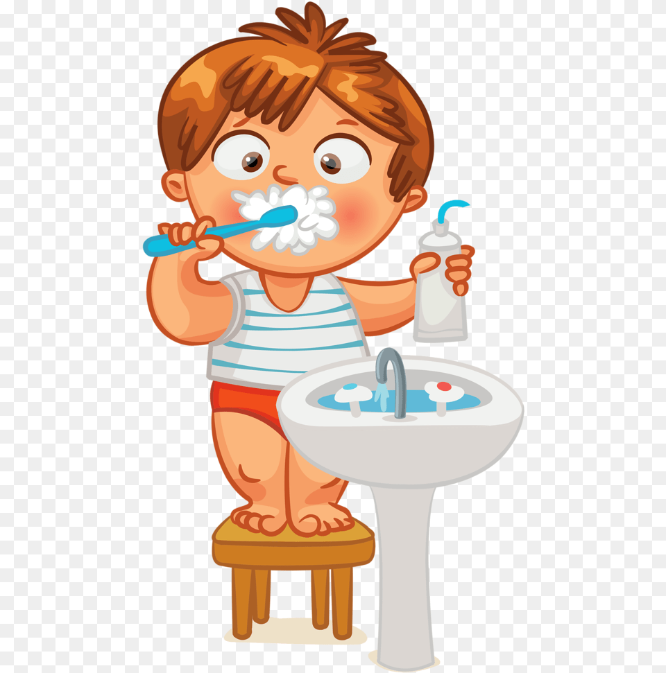 Assisstant Kid Boy Brushing Your Teeth Clipart, Basin, Baby, Person, Face Free Png Download
