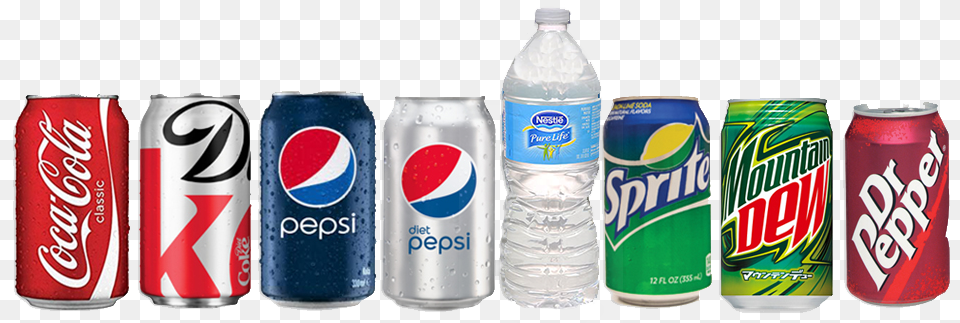 Assorted Beverages Drink, Beverage, Soda, Can, Tin Png Image