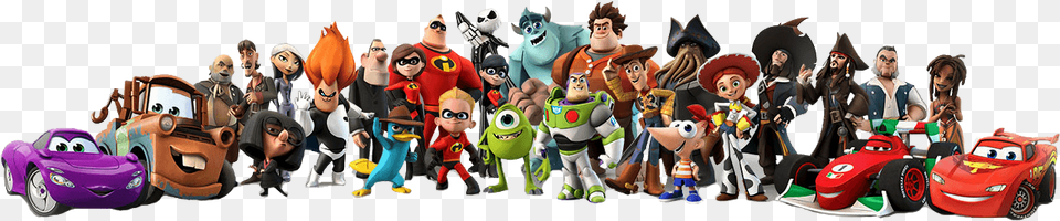 Assorted Disney Characters Together Clipart Disney Infinity 1 All Characters, Person, Car, Machine, Transportation Free Png