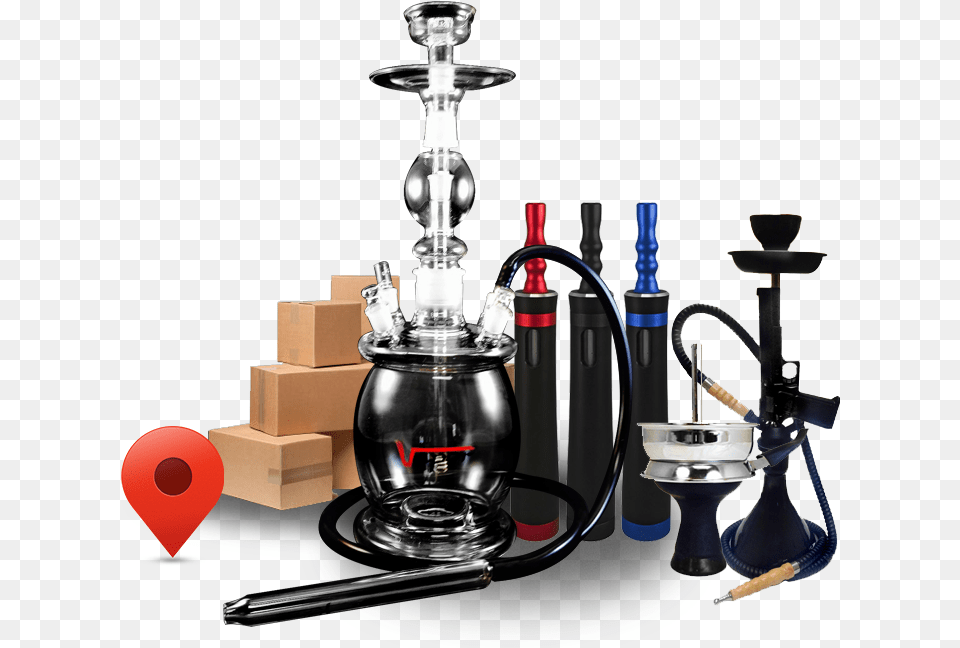 Assorted Hookah Parts And Accessories Hookah, Box, Head, Person Png