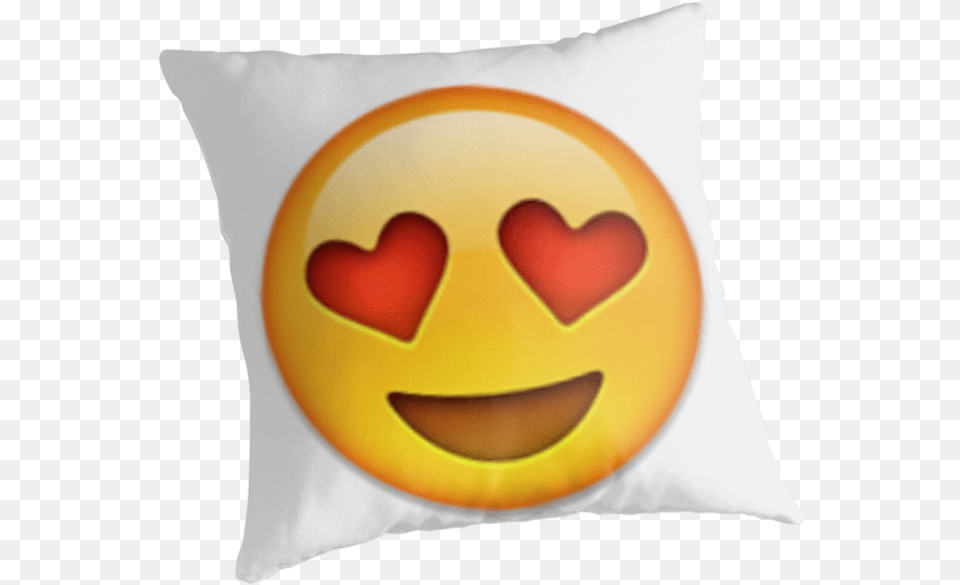 Assorted Portfolio Emoji Heart Eyes Faceemoji Apple Heart Eyes Emoji, Cushion, Home Decor, Pillow, Face Png Image