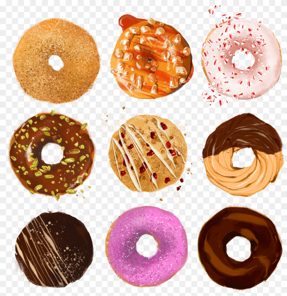 Assortment, Food, Sweets, Donut, Bread Free Png Download