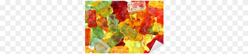 Assortment Of Colorful Fruity Gummy Bears Sticker Beef Gummy Bear, Food, Sweets, Candy, Jelly Png Image