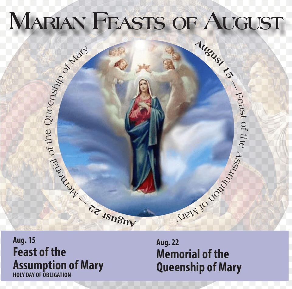 Assumption Of Mother Mary, Adult, Wedding, Person, Painting Free Png Download