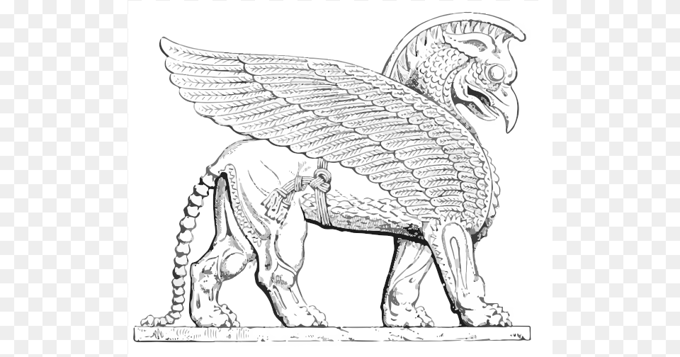 Assyrian Winged Lion Vector Image Mythical Beasts, Art, Drawing, Animal, Bird Png