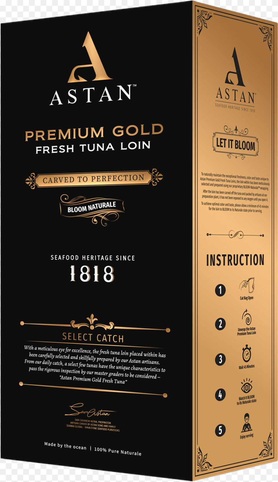Astan Gold Loin Box Hi Res Copy Maine Sea Scallops Package, Advertisement, Poster, Book, Publication Free Transparent Png