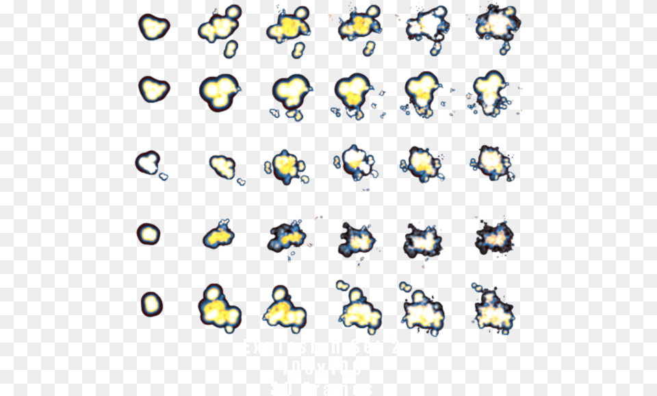 Asteroid Sprite Explosion Sprite Sheet Free Png Download