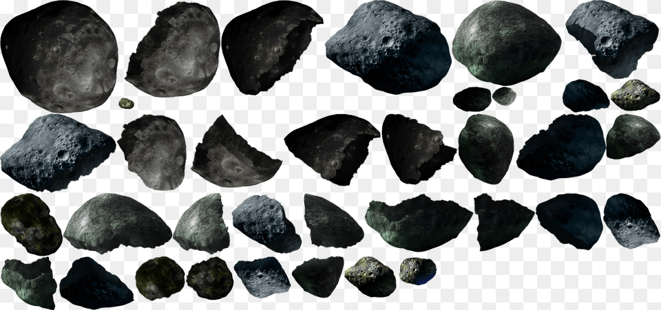 Asteroid Sprites, Art, Collage, Rock, Anthracite Png