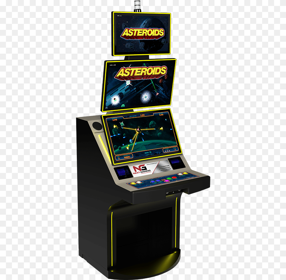 Asteroids Cabinet Video Game, Arcade Game Machine Free Png