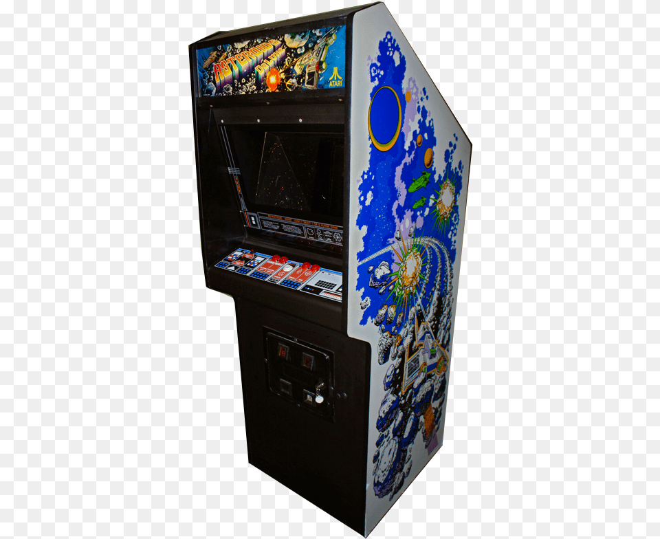 Asteroids Deluxe Arcade Cabinet, Arcade Game Machine, Game Png Image