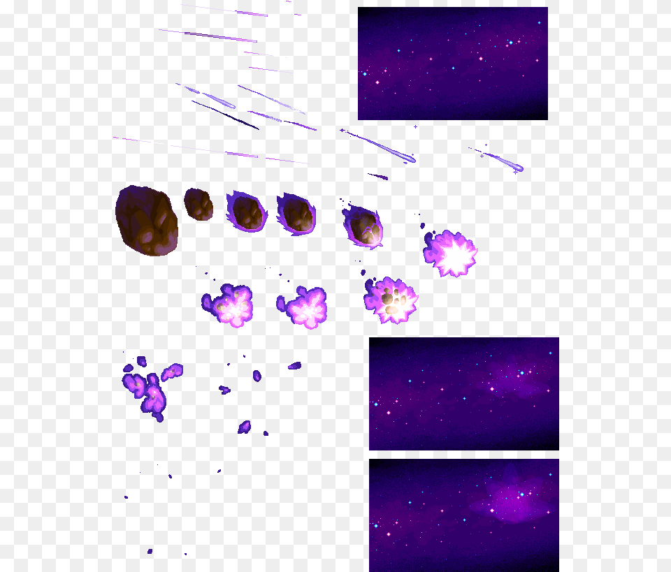 Asteroids Illustration, Purple, Astronomy, Outdoors, Outer Space Free Png Download
