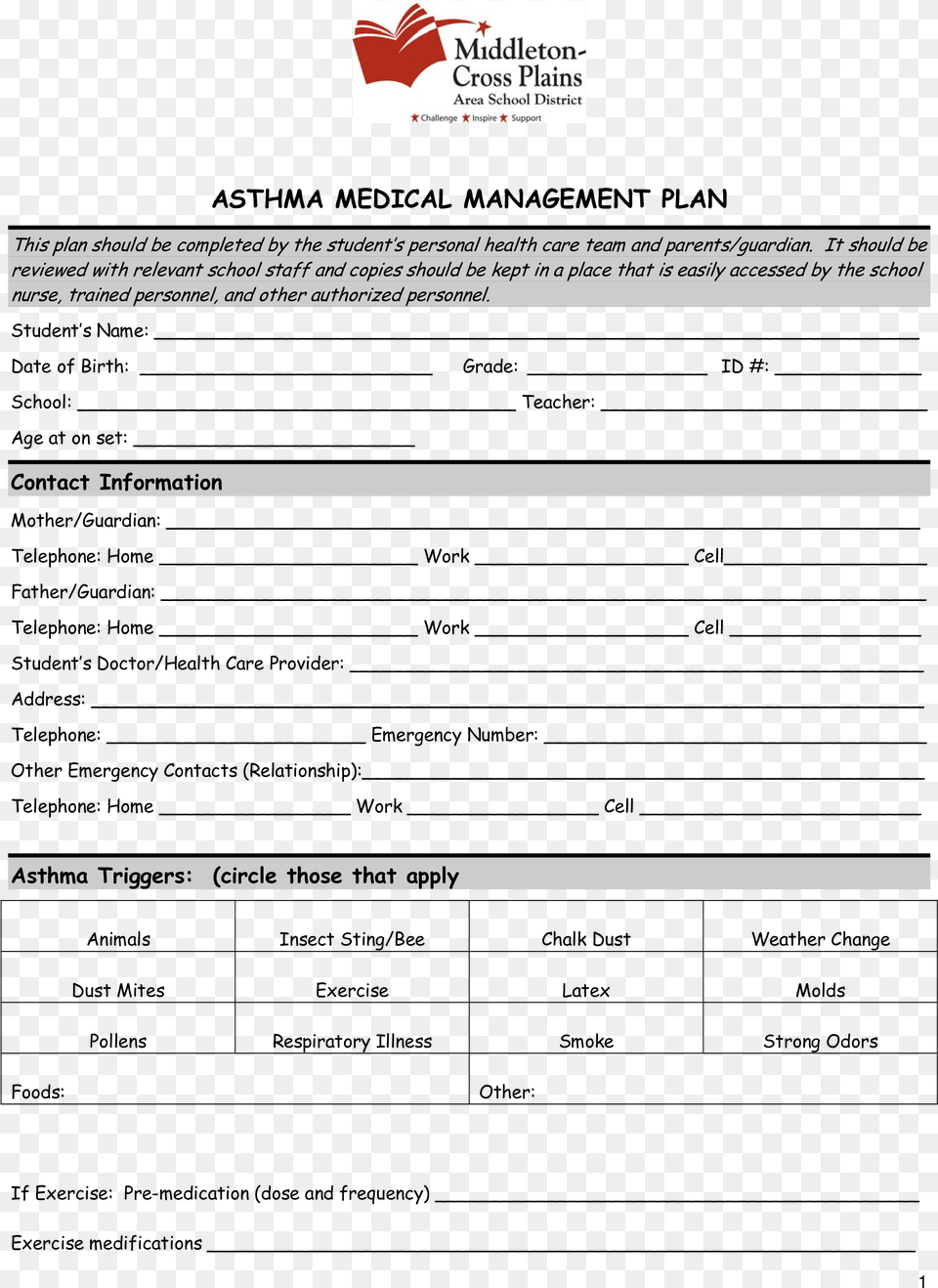 Asthma Medical Management Plan Main Image Management, Text Free Png Download