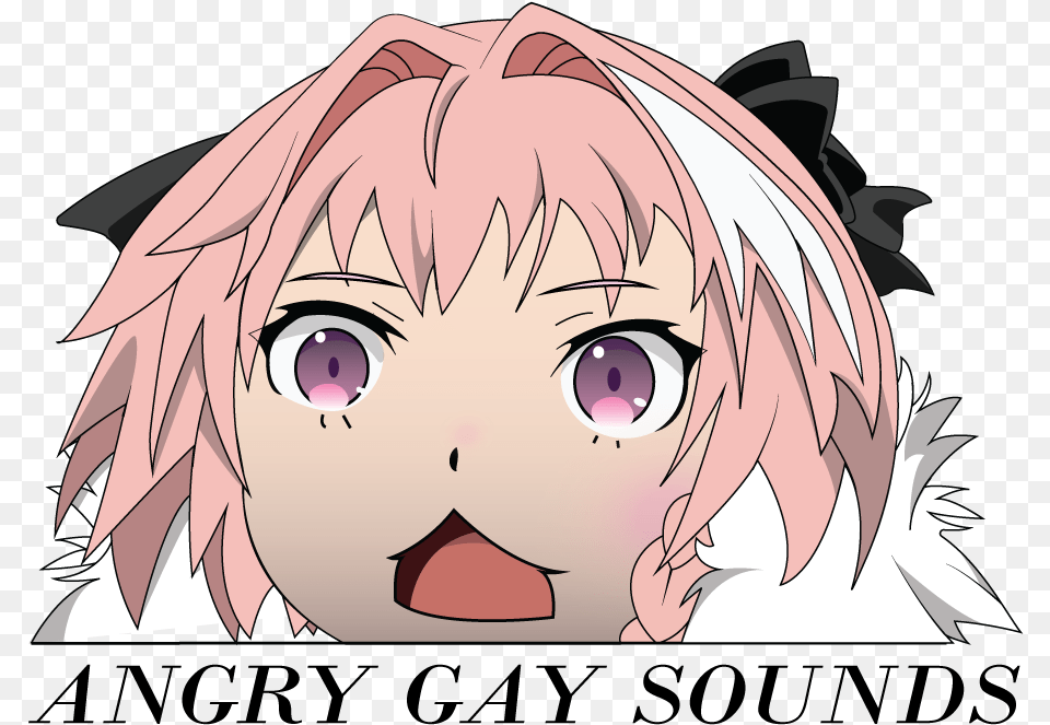 Astolfo Angry Gay Noises Download Background Astolfo Emote, Book, Comics, Publication, Baby Png Image