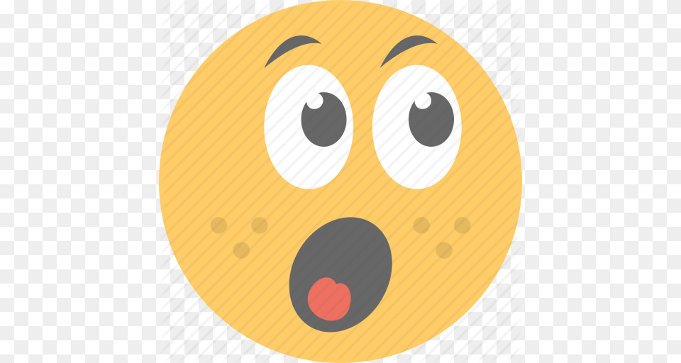 Astonished Face Hushed Face Shocked Surprised Wondering Icon, Food, Sweets, Sphere, Disk Png Image