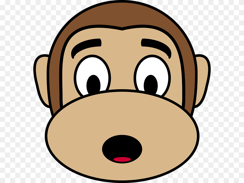 Astonished Face Monkey Shocked Crying Monkey Emoji, Snout Free Png