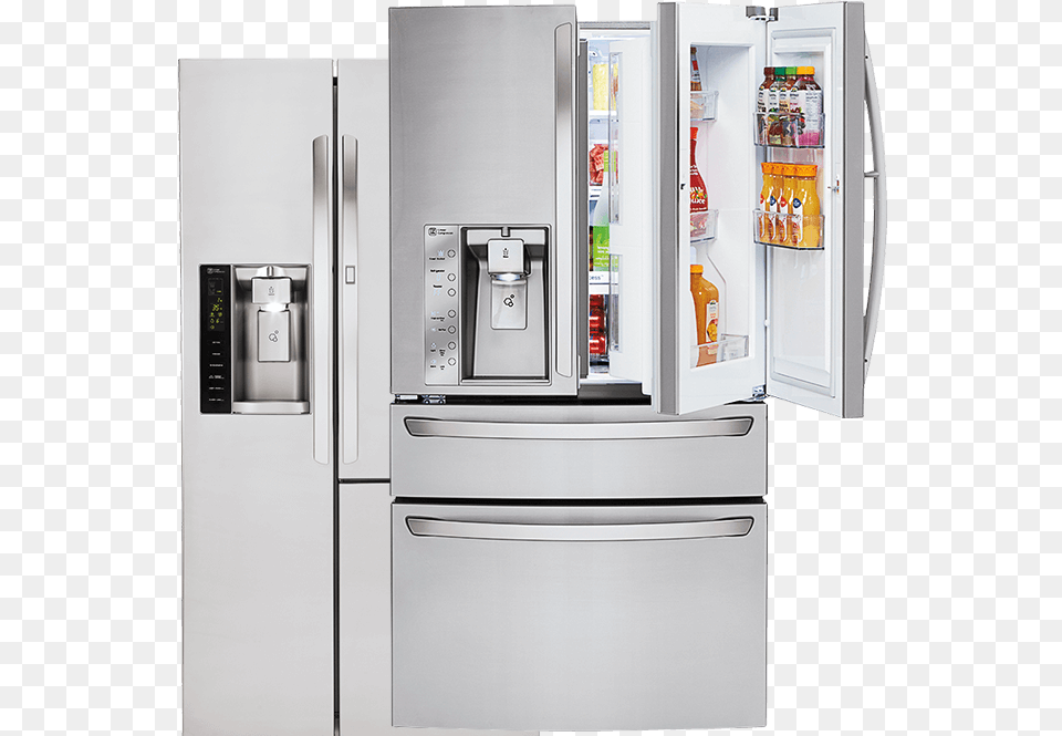 Astonishing Best Buy Refrigerators Samsung Refrigerator Lg 297 Cu Ft 4 Door Refrigerator Stainless Steel, Appliance, Device, Electrical Device Free Png
