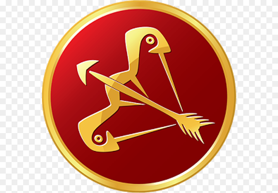 Astrological Sign Download Sagittarius Red Zodiac Sign, Animal, Bird, Emblem, Symbol Free Png