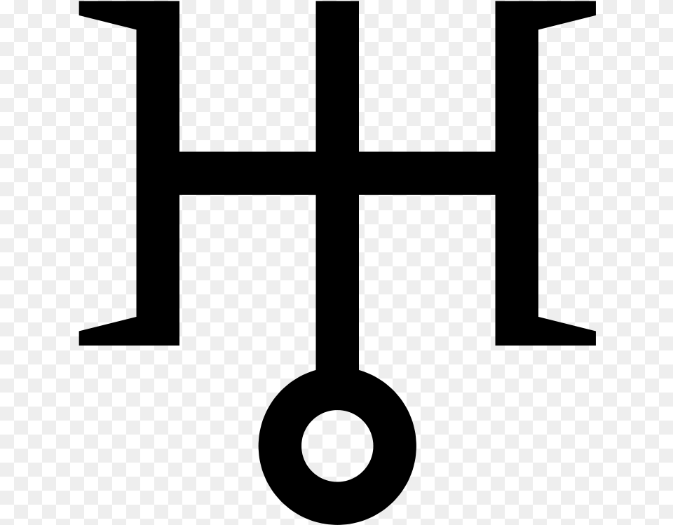 Astrological Symbol Uranus Symbol, Gray Free Png Download