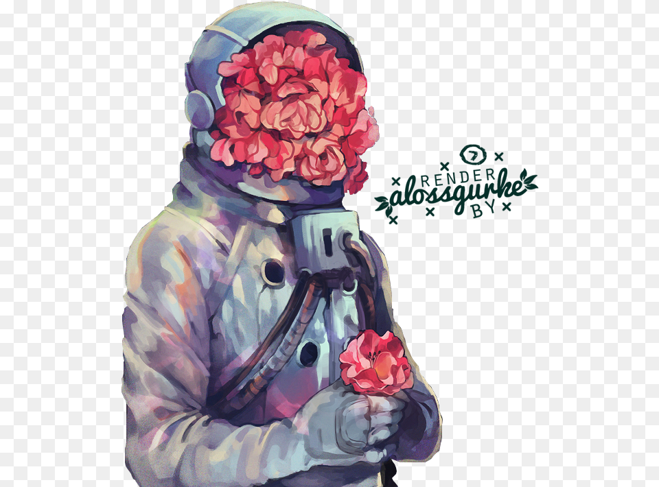 Astronaut And Flowers, Flower Bouquet, Plant, Clothing, Coat Free Png