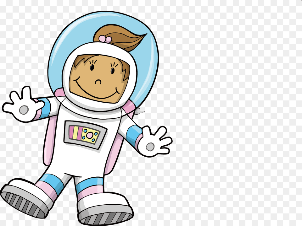Astronaut Cartoon Astronaut Suit Cartoon, Baby, Person, Face, Head Png Image