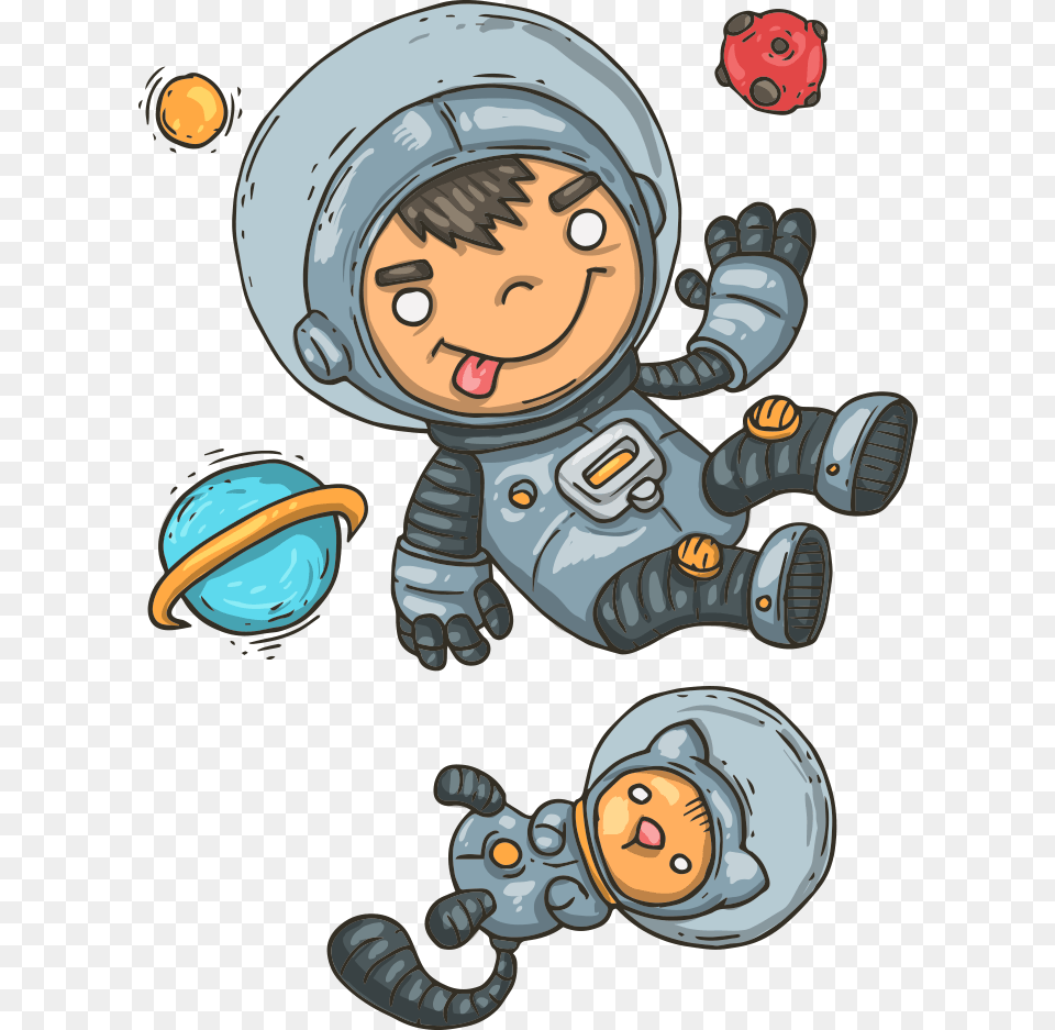 Astronaut Clipart Solar System Kid Astronaut, Book, Comics, Publication, Head Free Png Download