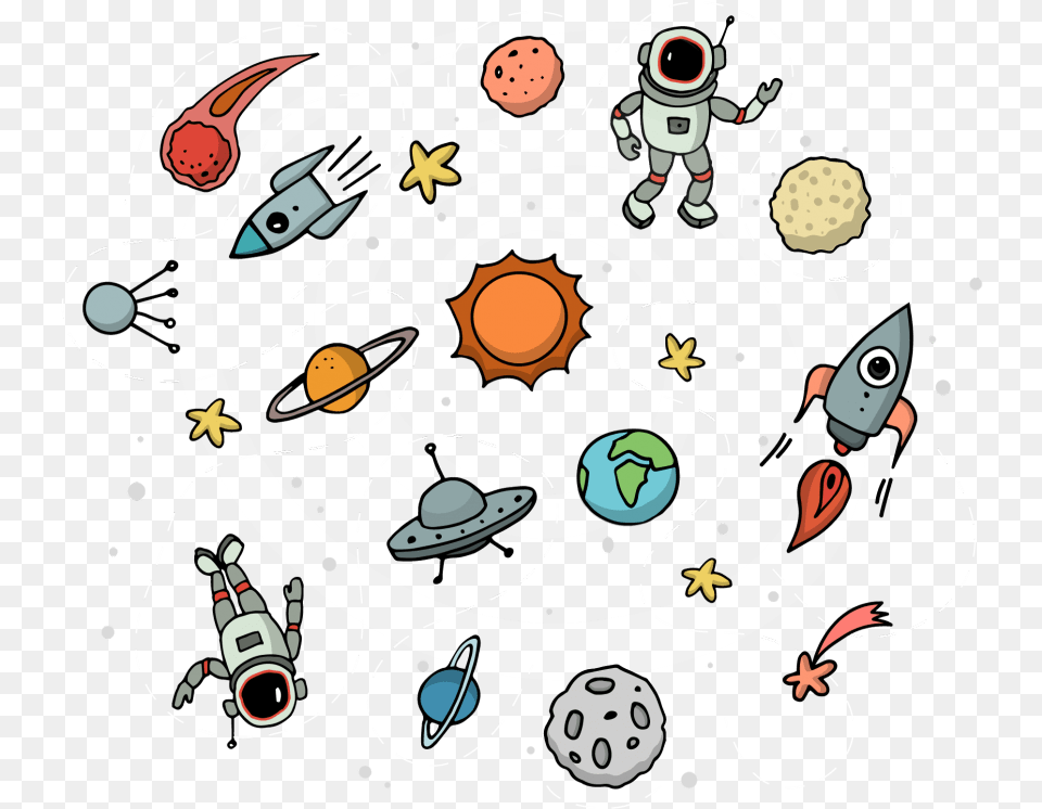 Astronaut Clipart Space Border Space Illustration, Art, Spiral, Baby, Person Png Image