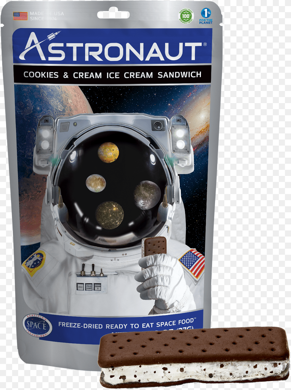 Astronaut Cookies And Cream Ice Cream Sandwich Cookies And Cream Astronaut Ice Cream, Clothing, Glove, Adult, Person Png Image