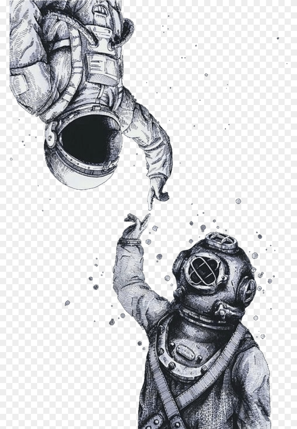 Astronaut Drawing Futuristic Above So Below Astronaut, Adult, Male, Man, Person Free Png