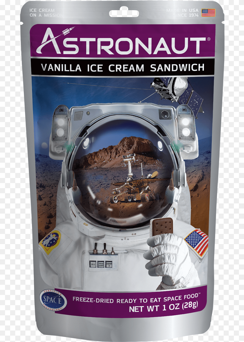 Astronaut Freeze Dried Ice Cream Sandwich 6 Vanilla Astronaut Cookies And Cream Ice Cream Sandwich, Clothing, Glove, Astronomy, Outer Space Free Transparent Png