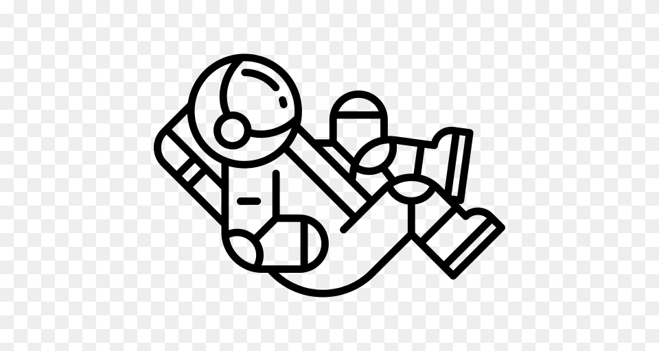 Astronaut Icon, Gray Free Transparent Png