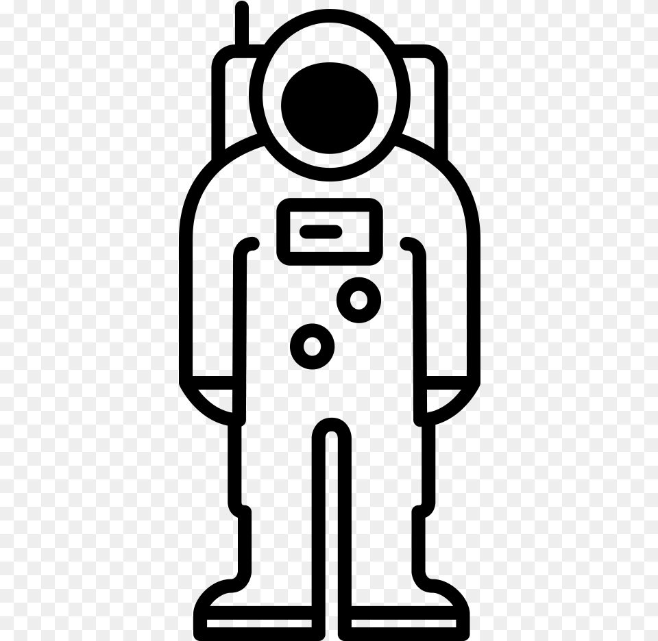 Astronaut Pictogram, Gray Free Png