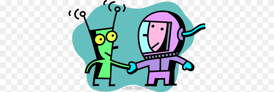 Astronaut Shaking Hands With Alien Royalty Vector Clip Art, Robot Free Transparent Png